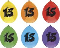 Ballonnen 15 Jaar Kleurenmix - thumbnail