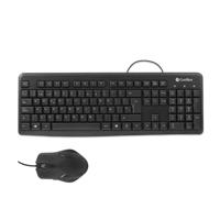 Toetsenbord en muis CoolBox COO-KTR-01U Zwart Qwerty Spaans QWERTY - thumbnail