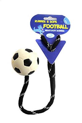 Happy Pet tough toys werptouw met voetbal rubber