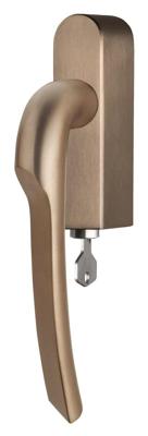 Formani Rivio by Gensler GL102-DKLOCK-O draaikiepgarnituur afsluitbaar rechtsdraaiend - PVD licht brons