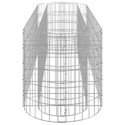 Gabion plantenbak verhoogd 190x50x50 cm gegalvaniseerd ijzer