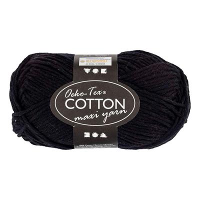 Creativ Company Katoengaren afm 8/8 l: 80-85 m zwart - 50gr.