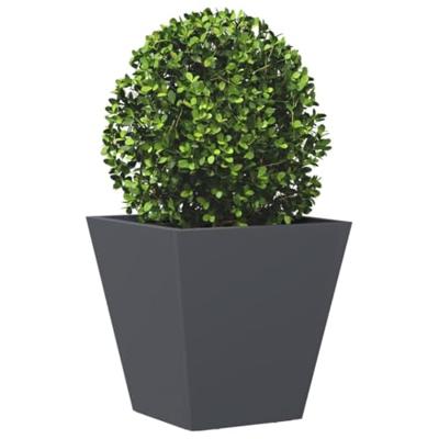 VidaXL Plantenbak 30x30x30 cm staal antracietkleurig