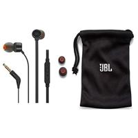 JBL T210 In-Ear hoofdtelefoon, oortelefoon met 1-knops afstandsbediening en geïntegreerde microfoon, compatibel met Apple en Android-apparaten, zwart - thumbnail