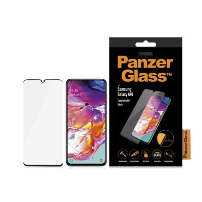 Pantserglas displaybescherming voor Samsung Galaxy A70, zwart