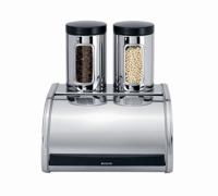 Brabantia broodtrommel met schuif staal - thumbnail