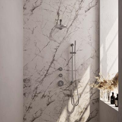 Brushed Carving thermostatische inbouw regendouche set 13 met 20 cm douchekop en handdouche