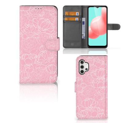 Samsung Galaxy A32 5G Hoesje White Flowers Samsung Galaxy A32 5G Hoesje White Flowers