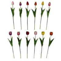 Kunstbloem Tulp 54 cm 6 assorti | 48 stuks - thumbnail