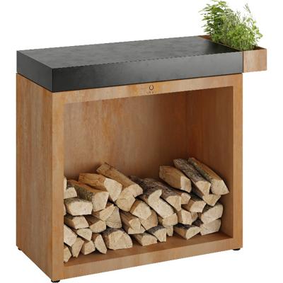 OFYR Butcher Block Storage 90 Corten - Ceramic Dark Grey