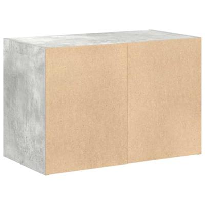 Kast met 2 lades 60x31x40 cm bewerkt hout betongrijs Kast met 2 lades 60x31x40 cm bewerkt hout betongrijs