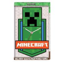 wandklok Minecraft 50x35 cm - groen - thumbnail