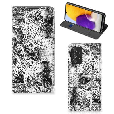 Mobiel BookCase Samsung Galaxy A72 (5G/4G) Skulls Angel Mobiel BookCase Samsung Galaxy A72 (5G/4G) Skulls Angel