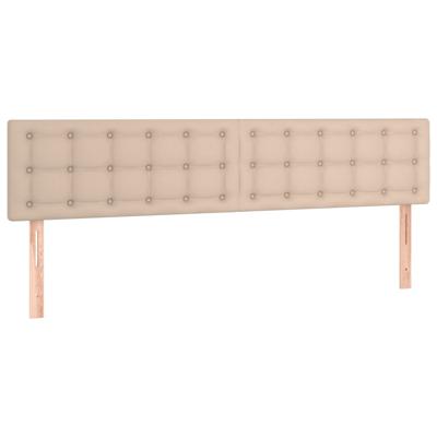 Boxspring met matras kunstleer cappuccinokleurig 140x190 cm
