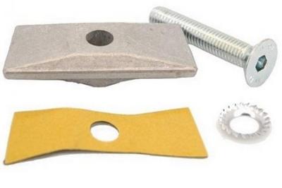 Hebie standaardplaat adapter plate hebie w. screw m10x55mm