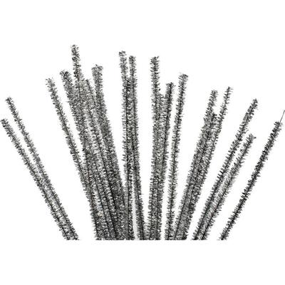 Creativ Company Chenille zilver 30cm, 24st.