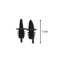 Wijn - Cocktail Schenktuit set van 2 - Zwart - thumbnail