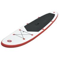 VidaXL Stand up paddleboardset opblaasbaar rood en wit - thumbnail