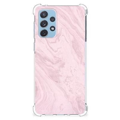 Samsung Galaxy A73 Anti-Shock Hoesje Marble Pink - Origineel Cadeau Vriendin Samsung Galaxy A73 Anti-Shock Hoesje Marble Pink - Origineel Cadeau Vriendin