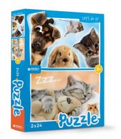 Rebo legpuzzel 2x24 stukjes - Baby anima - thumbnail