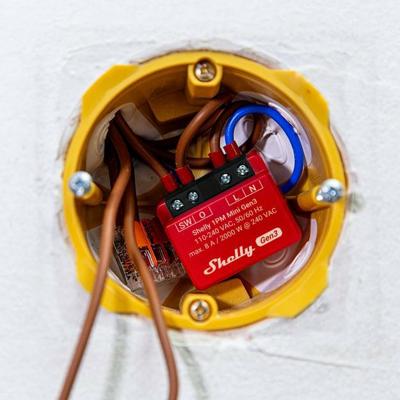 Shelly 1PM Mini Gen3 Slimme schakelaar 1P Rood