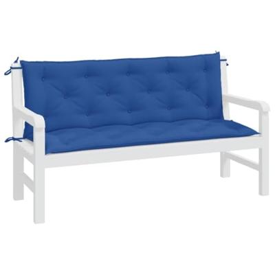 VidaXL Tuinbankkussens 2 st 150x50x7 cm oxford stof blauw