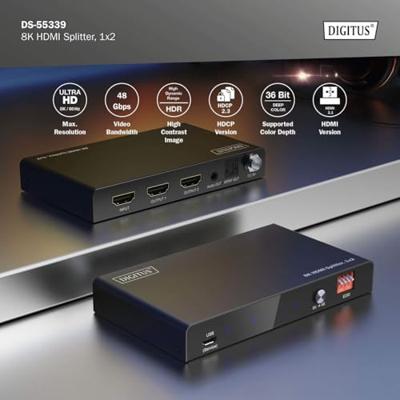 Digitus DS-55339 video splitter HDMI 2x HDMI Digitus DS-55339 video splitter HDMI 2x HDMI