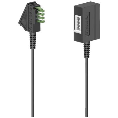 Hama Telefoon (analoog) Aansluitkabel [1x Telefoonstekker Duitsland (TAE-U) - 1x Telefoonbus Duitsland (TAE-U)] 6 m Zwart