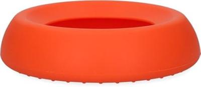 Excellent Pets Voedsel- en drinkbak voor honden en katten, 300 ml, voederbak met anti-slip bodem, S, spatbeschermingsrand, siliconen drinkbak, oranje