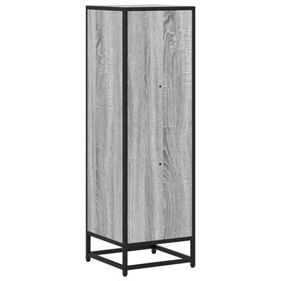 Boekenkast 97,5x33x107,5 cm bewerkt hout en metaal grijs sonoma