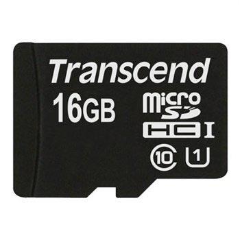 Transcend Premium microSDHC-kaart Industrial 16 GB Class 10, UHS-I Incl. SD-adapter