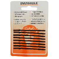 Invisible schuifjes newey kaartje zwart lang - thumbnail