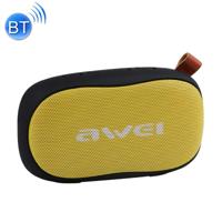 awei Y900 Mini draagbare draadloze Bluetooth spreker ruis vermindering Mic Support TF-Card / AUX(Black+Yellow) - thumbnail