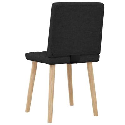 Eetkamerstoelen 2 st stof zwart