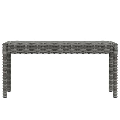 6-delige Loungeset met kussens poly rattan grijs - thumbnail
