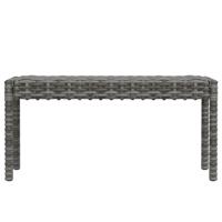 6-delige Loungeset met kussens poly rattan grijs - thumbnail