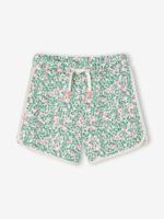 Meisjessportshort in fleece vanille - thumbnail