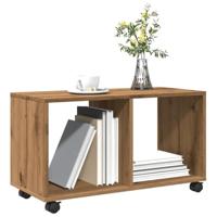 Rolkast 72x33x42,5 cm bewerkt hout artisanaal eikenkleurig - thumbnail