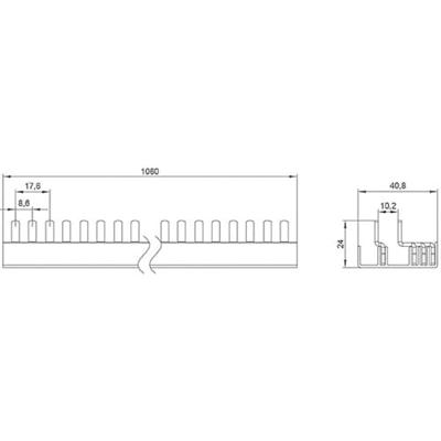 Siemens 5ST37730 Stiftlijst Aantal rijen 3 Meerdere kleuren 10 mm² 63 A 230 V Geleidertype: L, L, L, N 1 stuk(s)