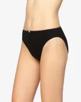 3367 dames bikini slip - Elastisch katoen dames onderbroek- Mini slip wit en zwart - thumbnail