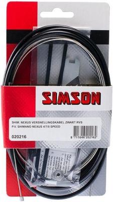 Simson Versnellingskabel set nexus 1700/2150 mm zwart/zilver - thumbnail