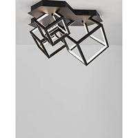 Lyora Vierkante plafondlampGabbia zwart - 9818241 - thumbnail
