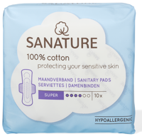 Sanature 100% Katoen Maandverband Super - thumbnail