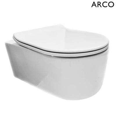 Wandcloset Juno Met Flatline Zitting Wit Aqua Splash