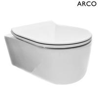 Wandcloset Juno Met Flatline Zitting Wit Aqua Splash - thumbnail