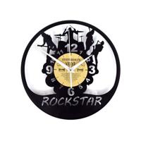 Vinyl Klok Rockstar Rockband - Gemaakt Van Een Gerecyclede Plaat - thumbnail