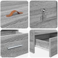 Opbergbedframe met lade Grijs sonoma 200 x 200 cm Bewerkt hout - thumbnail