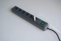 Brennenstuhl 1159710 Eco-Line PDU Stekkerdoos 6 Sockets met Schakelaar en Overspanningsbeveiliging Zwart -1,5 meter - thumbnail