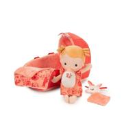 Baby Lena en haar wiegje - LILLIPUTIENS rozen - thumbnail