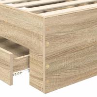 Bedframe met hoofdeinde Sonoma Eiken 100 x 200 cm Bewerkt hout - thumbnail